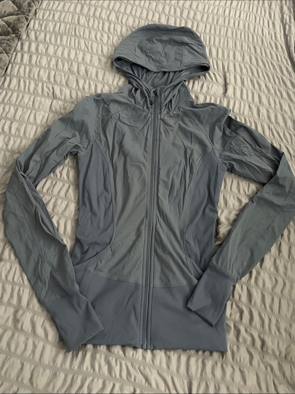Lululemon Women's Light Blue Hooded Utility Jacket — Lightweight Full-Zip